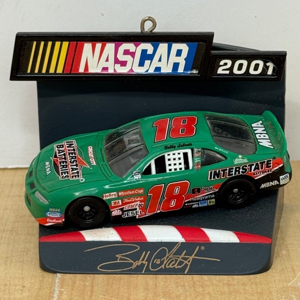 Bobby Labonte 18 Interstate Batteries NASCAR 2001 Ornament Joe Gibbs Racing 2000